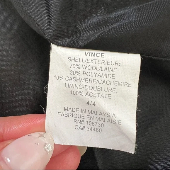 🖤EUC🖤 VINCE Cashmere Wool Double Breast Coat